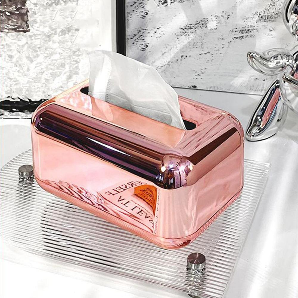 Office Modern Bathroom Luxury Tissue Holder Wipes Storage Case Napkin Box Paper Towel Dispenser