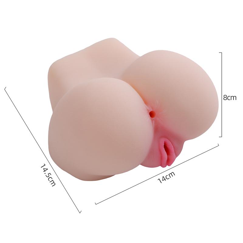 Soft Realistic Ass Buttocks Vagina Anus Dual Channels Male Masturbation Cup Pussy Sex Toys