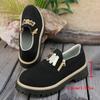 New Large Size Sports Shoes, Muffin Flat Bottom Side Zipper Solid Color Casual Sports Shoes