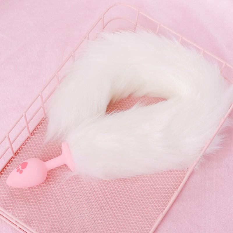 Wireless Remote Fox Tail Anal Plug - Strong Vibration Adult Toy for Stimulation and Flirting