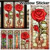 Colorful Stained Glass Film Self-adhesive Frosted Opaque Window Film Toilet Hotel Club Art Decoration Privacy Window Films