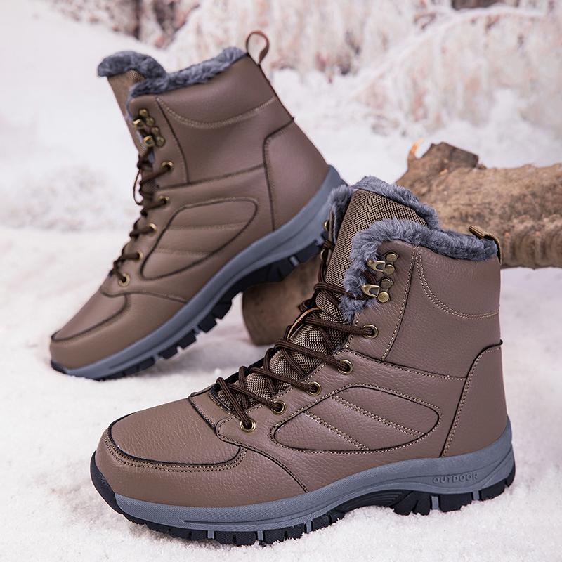 Men Winter Snow Boots Outdoor Male Plush Shoes Thick Sole Sneakers Botines Tenis Keep Warm Fashion Ankle Boots Size 39-48