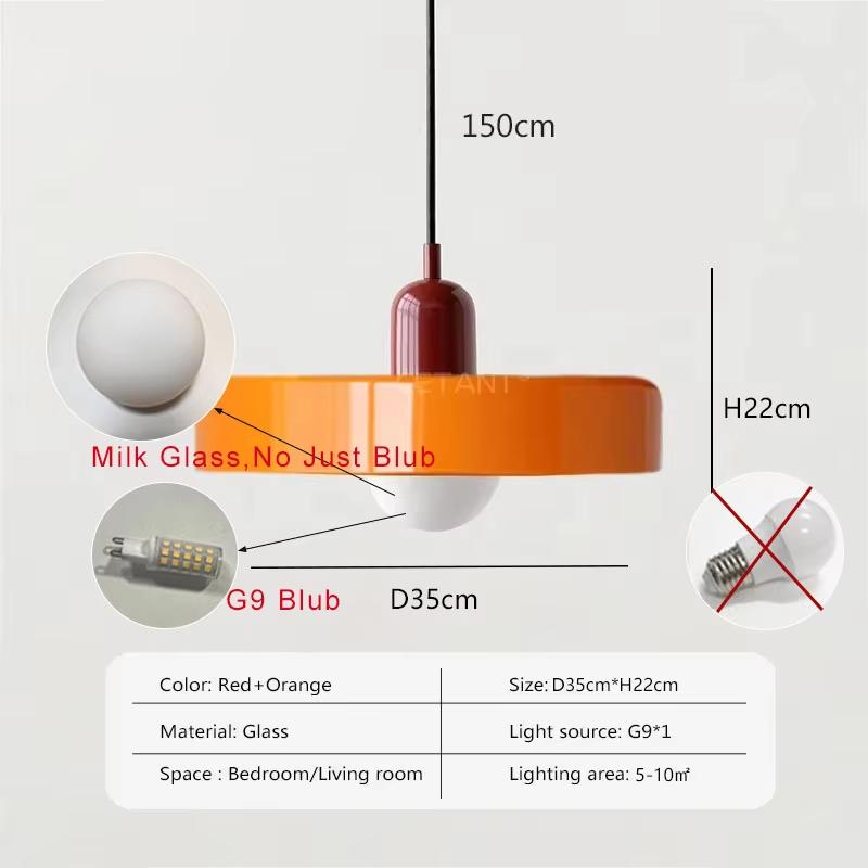 35cm Glass Pendant Light Nordic Home Decorative Ceiling Hanging Lamp For Living Room Bedroom Indoor Vintage Dining Table Fixture