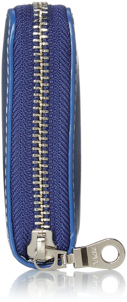 Baggy Port Long Wallet, Indigo-Dyed Leather, ZYS097 BL, Blue