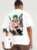 Neues Oversized One Piece Zoro Anime Herren T-Shirt Damen Kurzarm Grafik-T-Shirt Streetwear Lässige Sommer Mode Oberteile Y2k Kleidung
