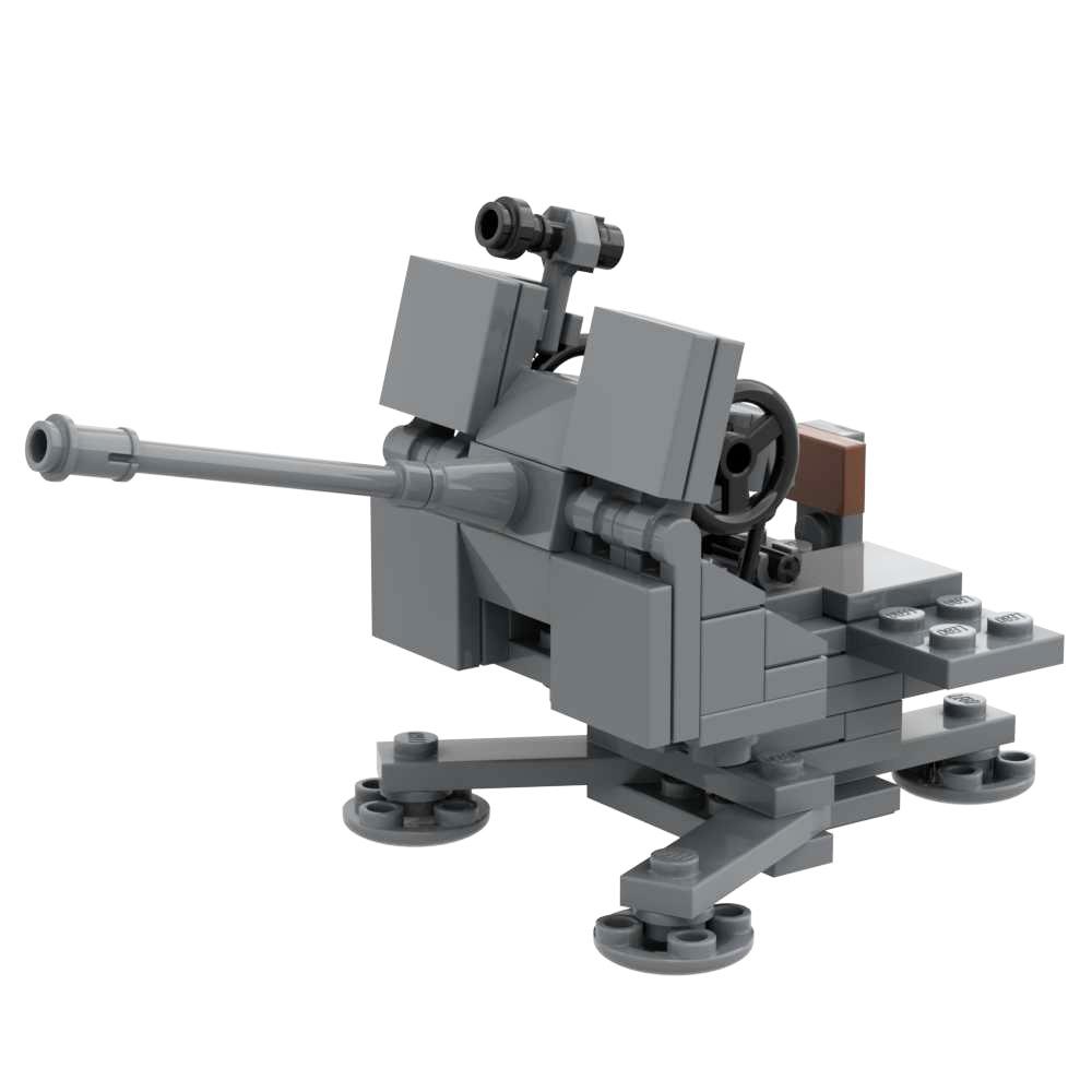 Stavebnice M777 Houfnice Flak 36 pak40 M102 M198 Bofors 40mm Protiletadlové Protitankové Dělo Dělostřelectvo Bitevní Lodi Vojenská Stavebnice