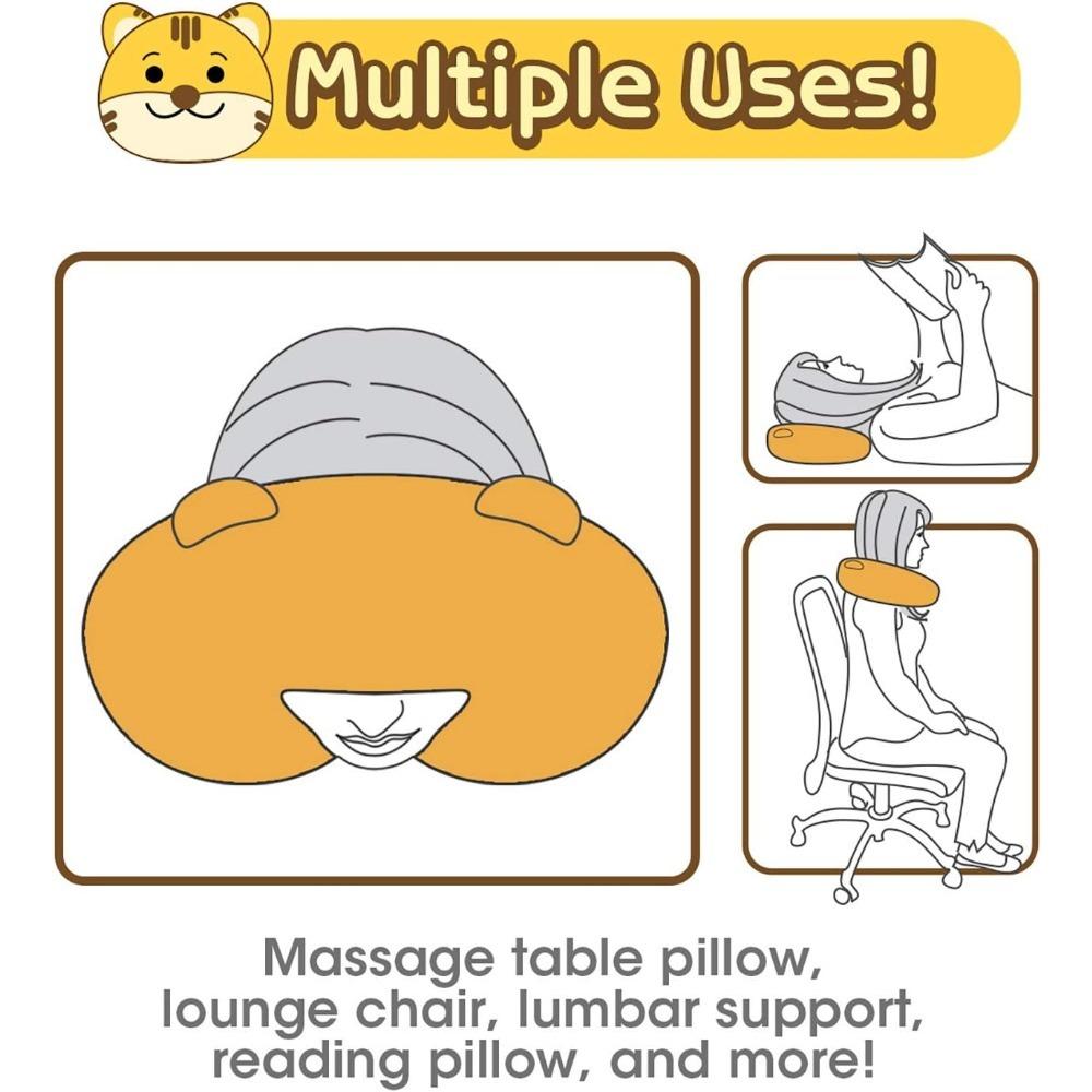 Cestovní polštář, polštář na krk, opěrka brady a krku, roztomilý kreslený cestovní polštář na krk pro chlapce a dívky, cestovní doplňky do letadla, auta, polohovací