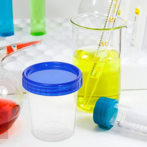 Mipcase 20-Piece Specimen Collection Container, Single Urine Specimen Cup with Screw-On Leak-Resistant Lid for Urine, Feces, and Semen Sample Collecti