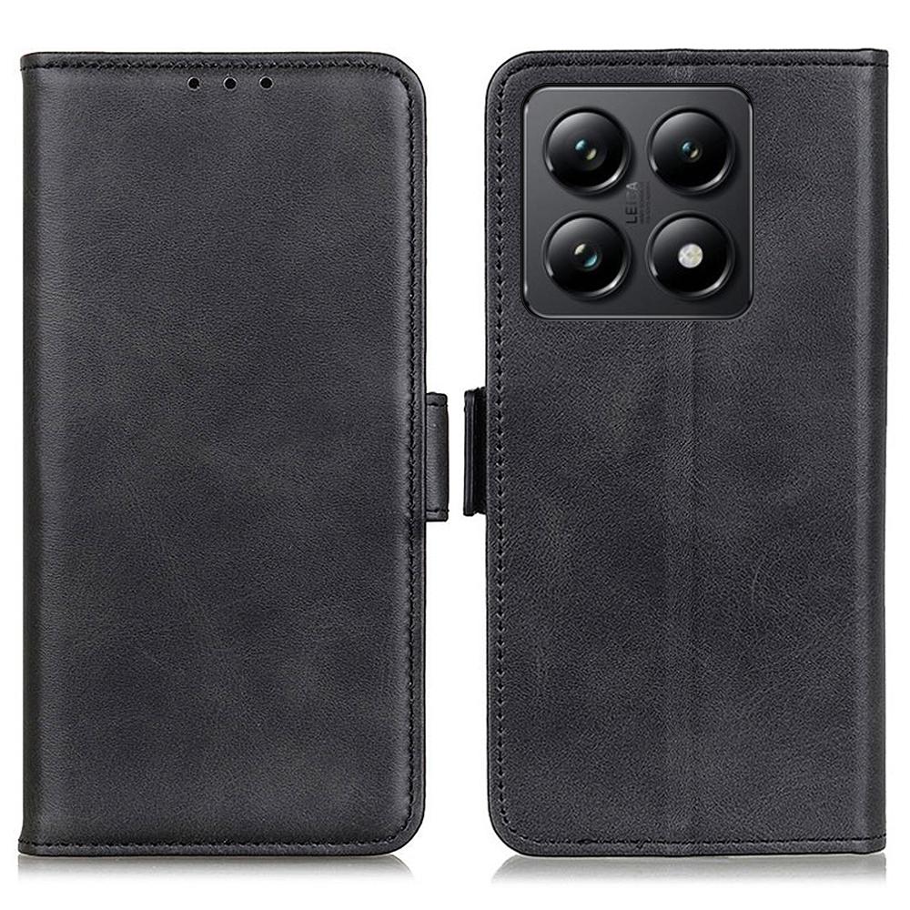 For Xiaomi 14T Case Stand Cowhide Texture PU Leather Phone Cover