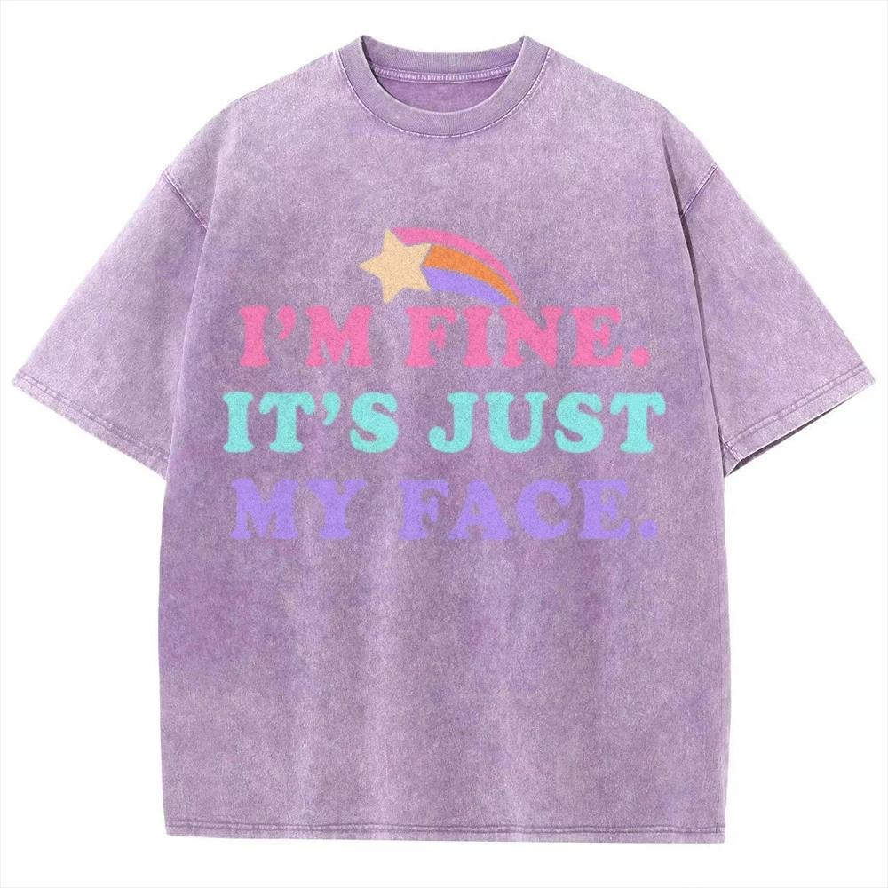 Colorful Letter Print Women's T-Shirt American Retro Teen Oversized Short Sleeves Personality Design Crew Neck T-Shirt