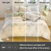 3Pcs Elegant Floral Tea Art Print Duvet Cover Set Soft Skin-Friendly Bedding Set Includes 1 Duvet Cover And 2 Pillowcases