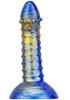 Saperli Fantasy Dildo 16 X 4.5cm Blue-Gold - MetallicAnal - Unusual Dildos