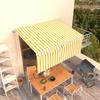 Exclusive House - Manual Retractable Awning with Blind 3.5x2.5 M Yellow and White