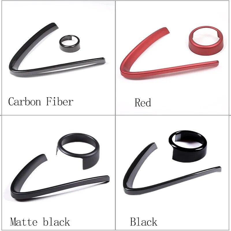 For Alfa Romeo Giulia Stelvio 2017 2018    2022 ABS Carbon Fiber/Red/Black Front Grill Decoration Frame Accessories