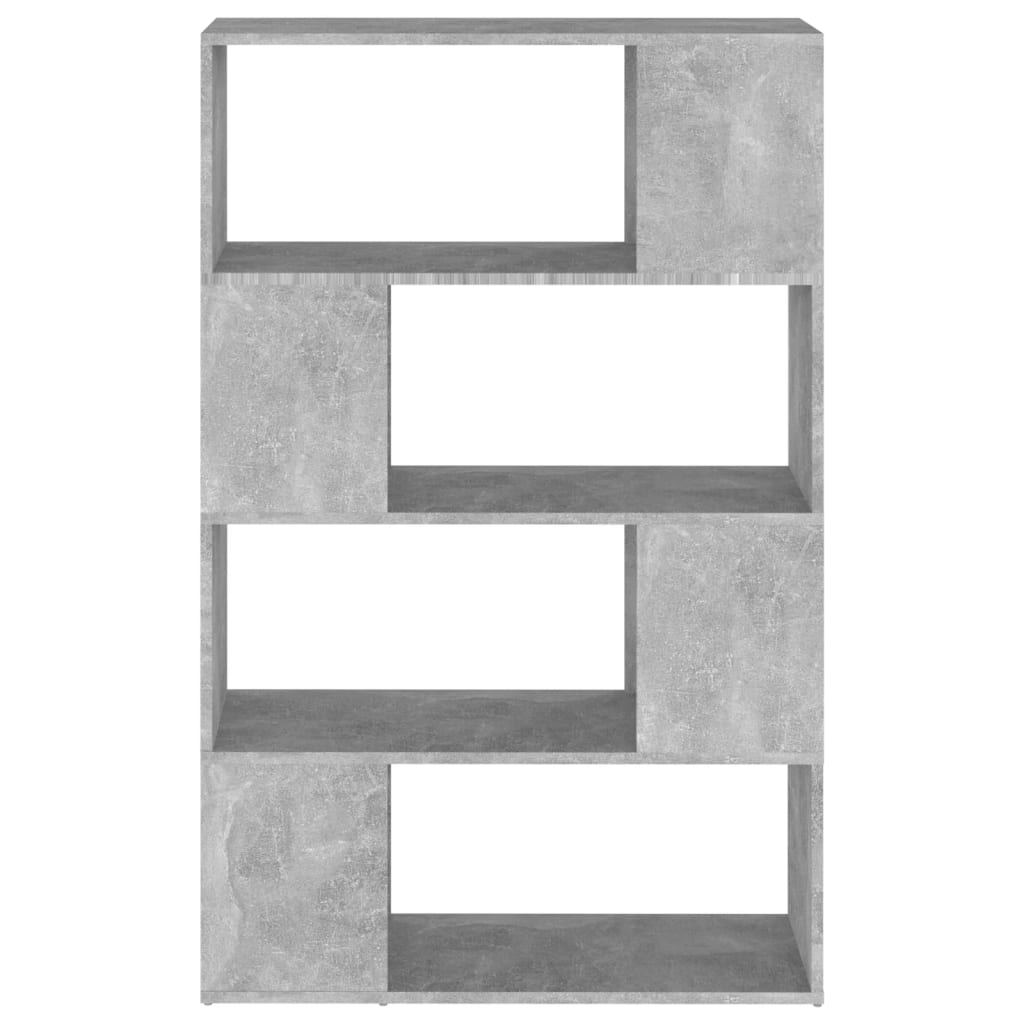 Bookshelf Room Divider Concrete Grey 80 x 24 x 124.5 cm Engineered Wood