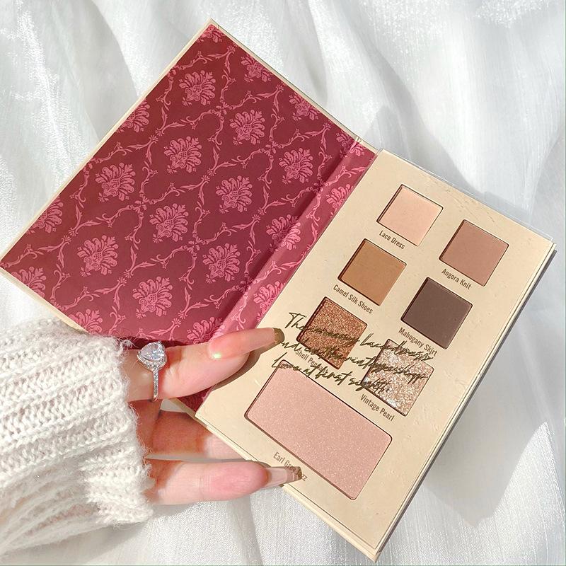 

7-цветная палитра теней для век, румяна, матовые перламутровые тени для век, косметика для макияжа