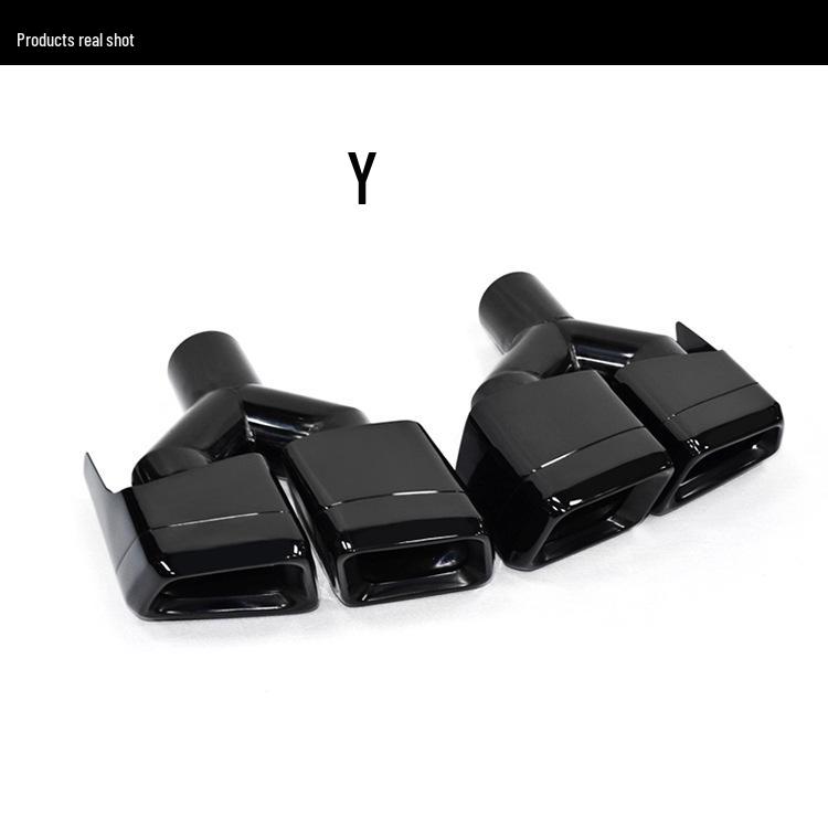 Black-Plated Quad Exhaust Tailpipe for Mercedes-Benz W212 E-Class E260/E300 AMGE63 Upgrade
