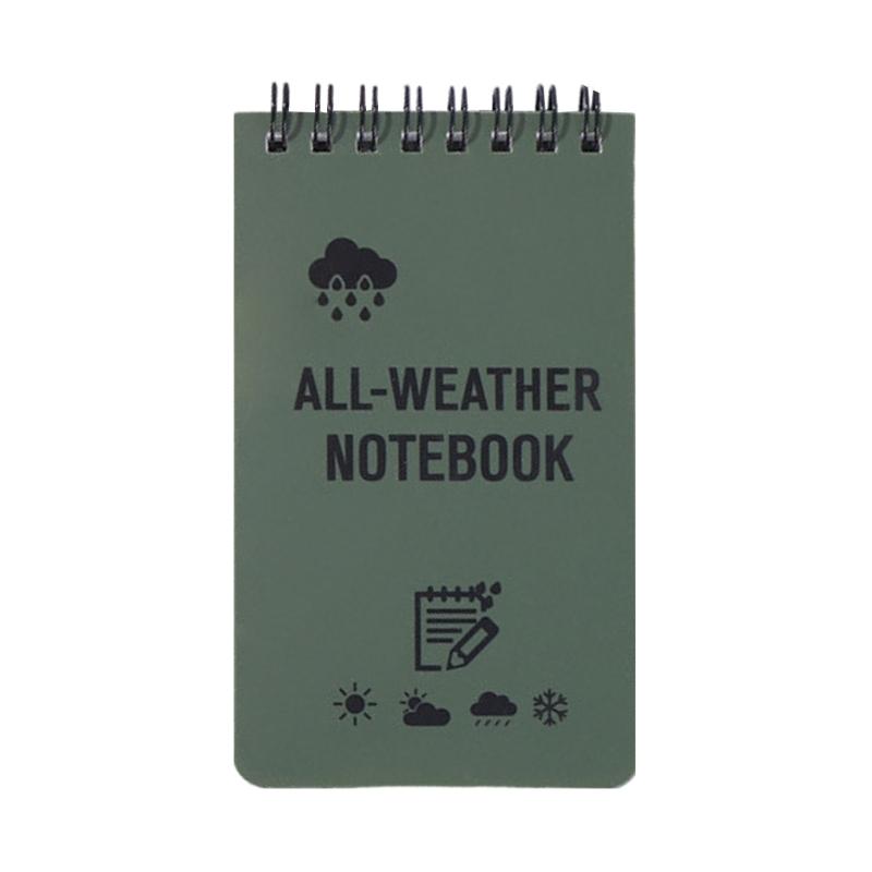 

All Weather Waterproof Notebook Small Spirals Notebook Pocket Notepad Write in The Rain Notebook Field Notebook for Home зелёный