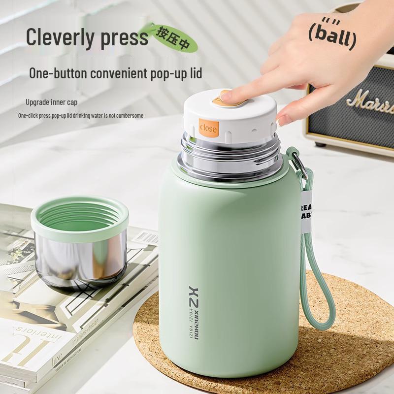 316 Stainless Steel Insulated Mini Chubby Water Cup with Handle Rope