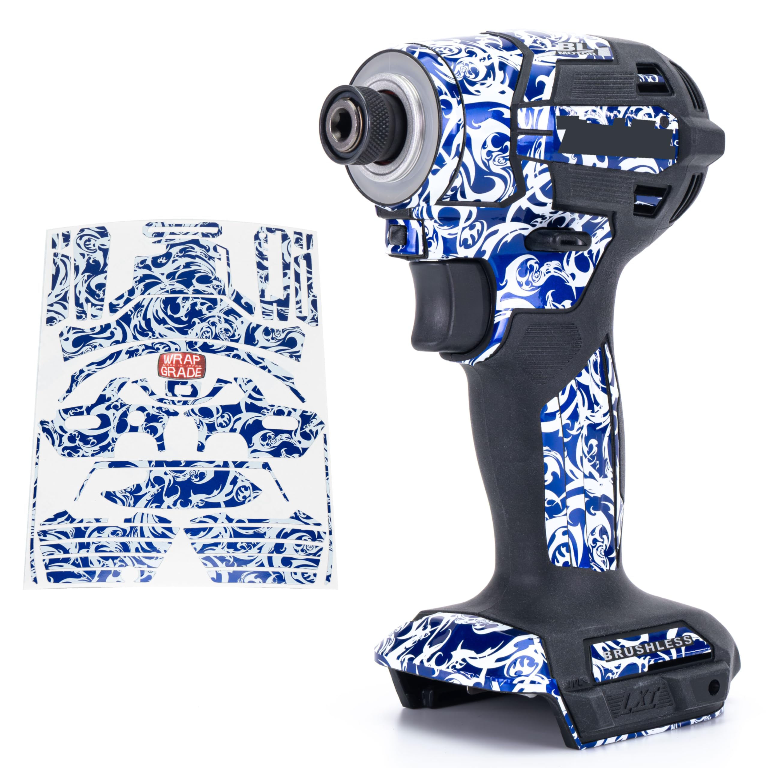 

WRAPGRADE Индивидуальная наклейка для Makita TD173D Tribal (Хаос Синий)