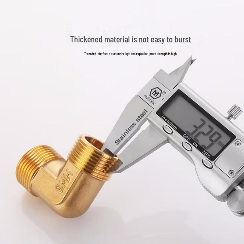 All-Copper Male & Female Threaded 90° Elbow Connector for Tap Water Pipes