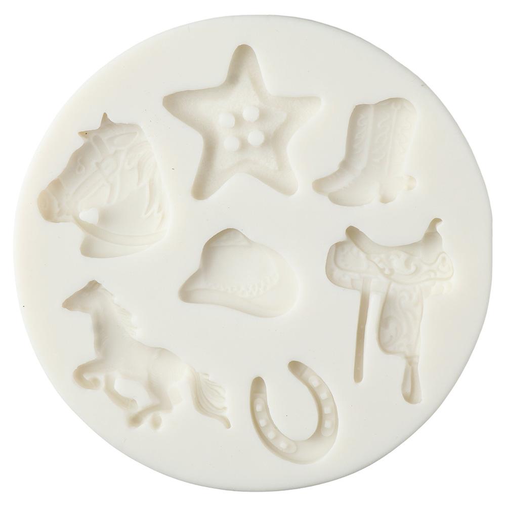 2pcs 8.2*1cm cowboy chocolate Mould Silicone cowboy hat Mould western chocolate Mould Candle Decor