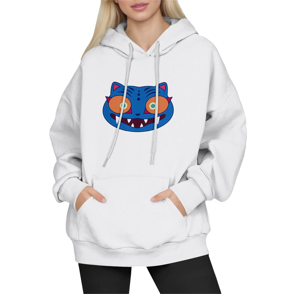 Women's Fashion Long-Sleeve Pullover Hoodie with Fun Movie-Inspired Prints