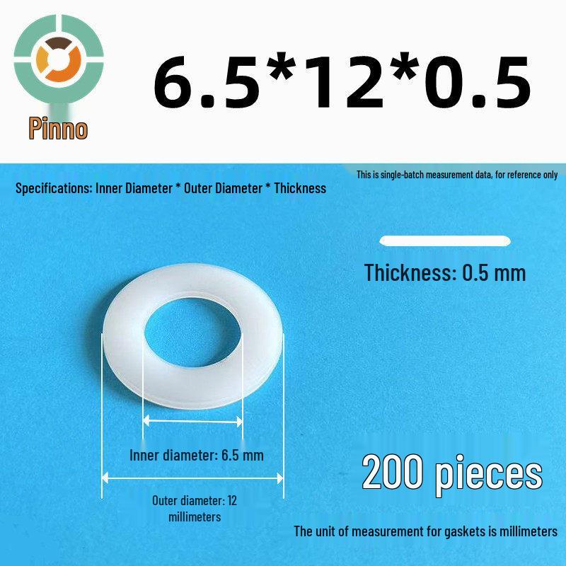 Thickened Nylon Plastic Flat Washer: Hard Plastic Gasket M2-M16