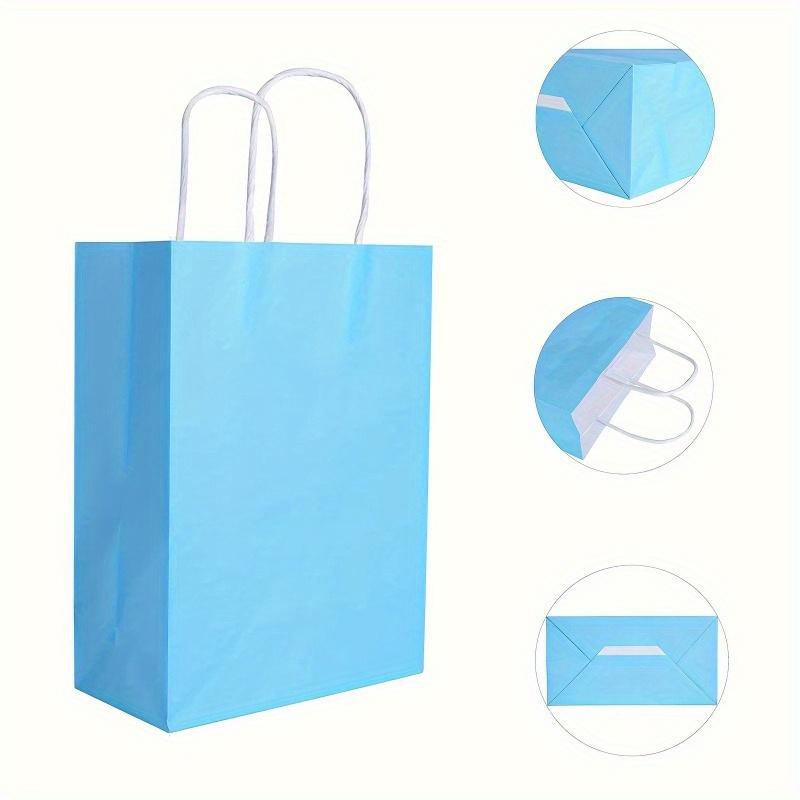 6pcs Kraft Paper Handbags, Small Gift Bags - Durable, Reusable, and Stylish Shopping Totes with Handles, Perfect for Groceries