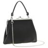 Vivienne Westwood Granny Frame Removable Metal Chain Polyurethane Cotton Tote Bag Women tote bags Black 4B010007WS0021N401