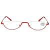 Classic Half Frame Reading Glasses HD Metal Fishwire Rack Spring Eyeglass Legs 1 0 2 0 3 0 3 5 4 0 Smooth Curved Style