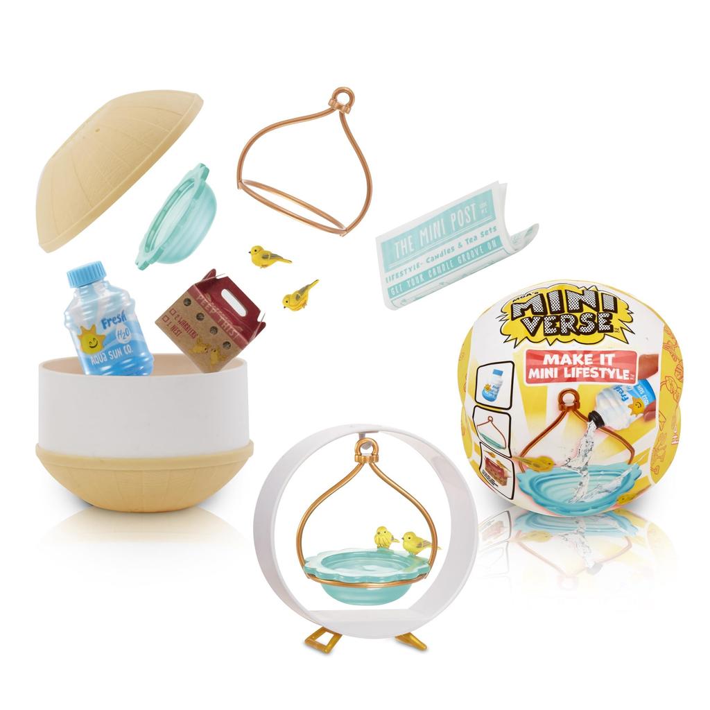 MGA's Miniverse Make It Mini Lifestyle Home Series 1 Collector Collectibles, Mystery Blind Package, DIY Crafts, Resin Play, Replica Items, Mini