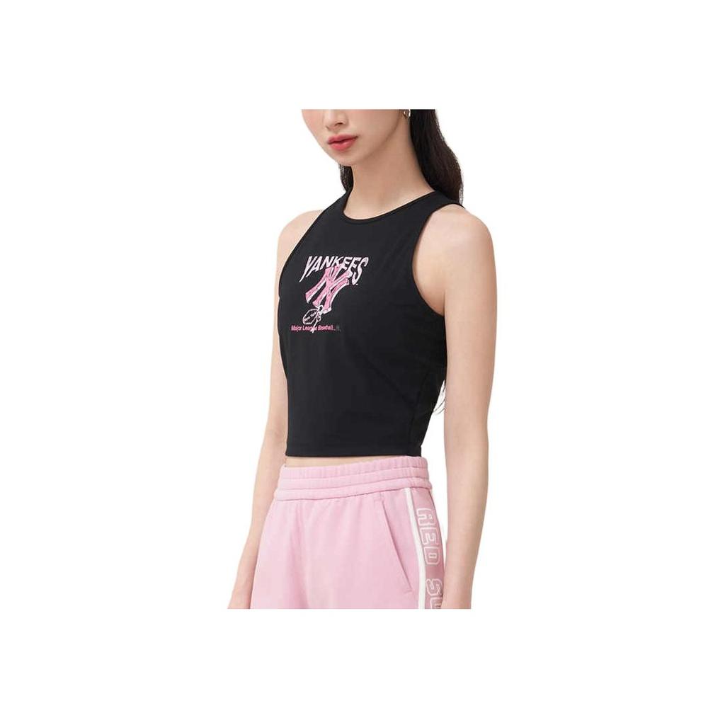 MLB New York Yankees Sun Protection Cool Feel Padded Slim Fit Tank Top Women Tops Black 3FTKA0153-50BKS