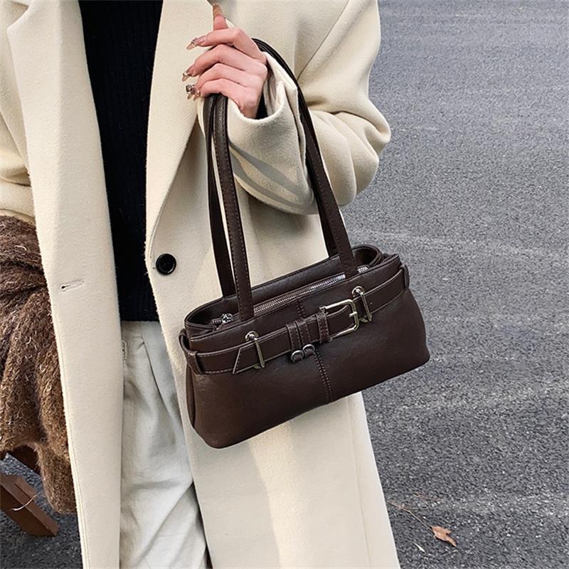 High Quality Retro Versatile Women'S Shoulder Tote Bag Underarm Bag  Handbag Large Capacity Commuter Bag Girl Purse Gift