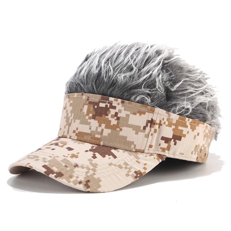 

Wig camouflage baseball cap ins street duckbill cap men s and women s casual hat adjustable suitable for outdoor sun protection Adjustable