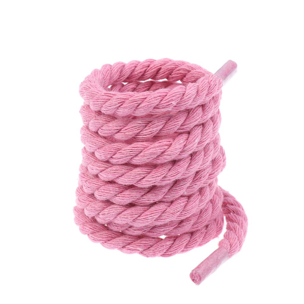 2Pcs Round Thick Rope Laces Polyester Cotton Solid Color Laces 0.8Cm Diameter 120/140/160Cm Length Bold Shoelaces