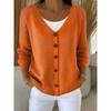 Autumn and Winter New Style Knitted Cardigan for Women Solid Color Casual Fashion Sweater Jacket Women's