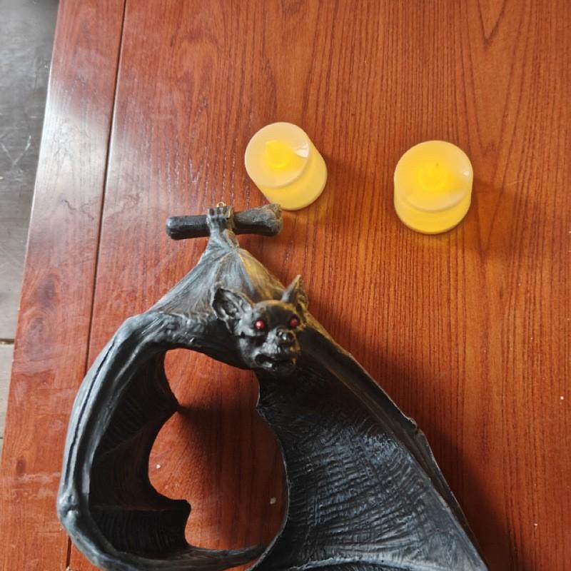 Lâmpada morcego, pendente de parede com vela de morcego, porta-velas, Páscoa, ornamento de resina, pingente