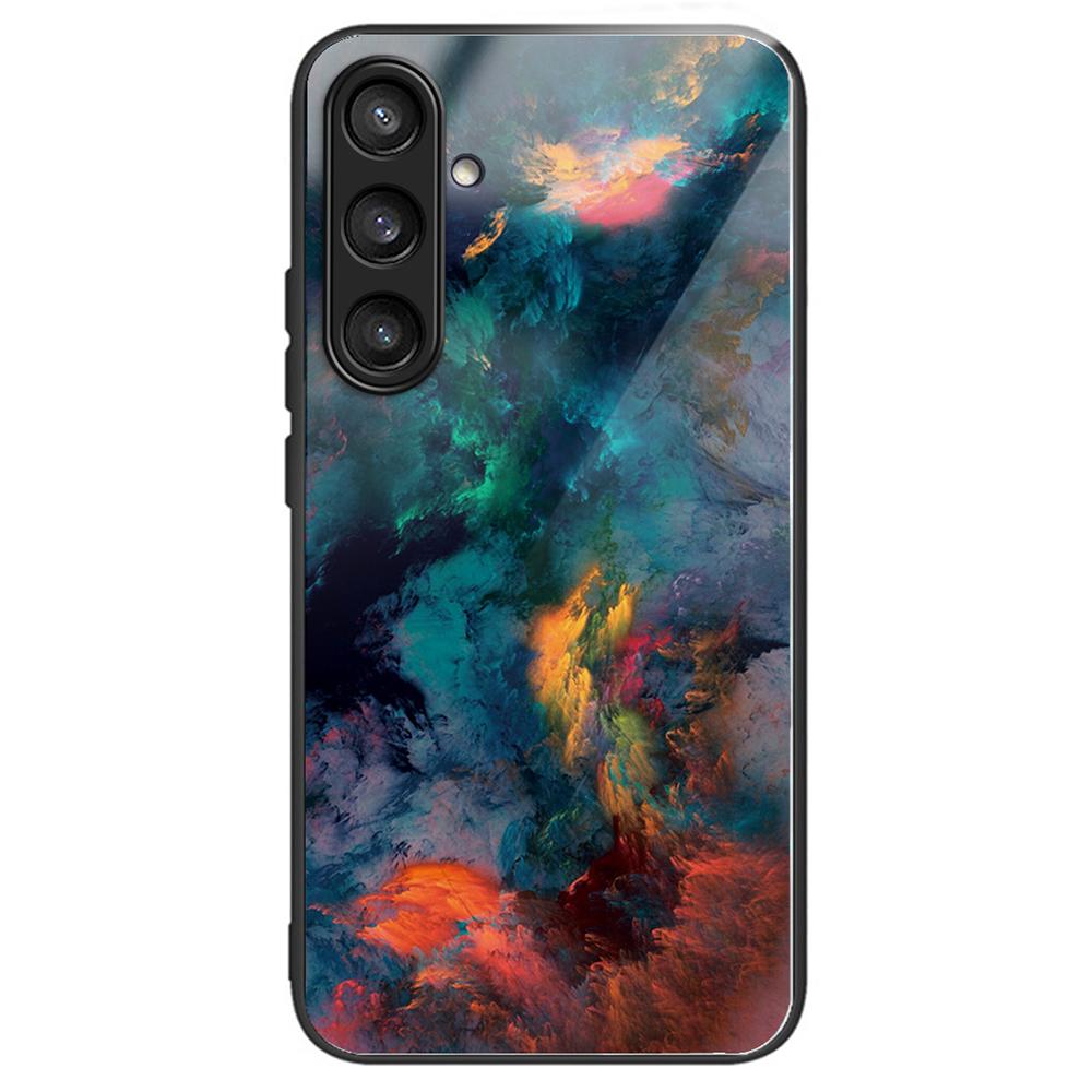 For Samsung Galaxy S24 Tempered Glass+TPU Case Pattern Printing Phone Cover