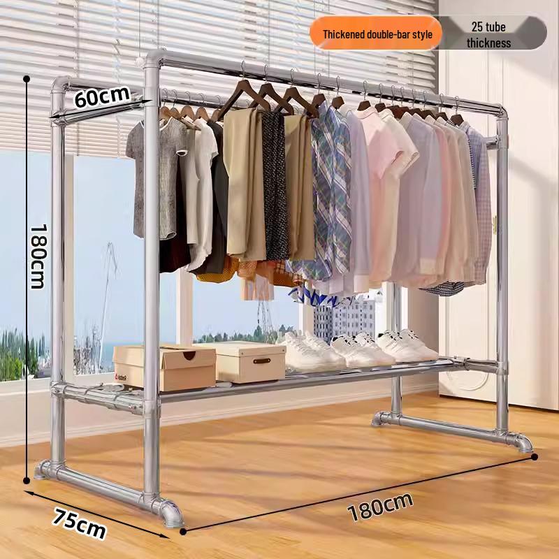 Floor-Standing Indoor Clothes Drying Rack for Bedroom and Balcony
