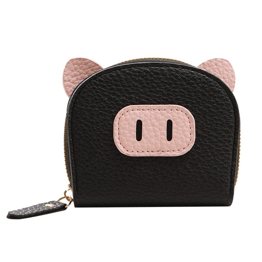 

PU Card Bag Pig Wallet Durable Card Holder Women Girls