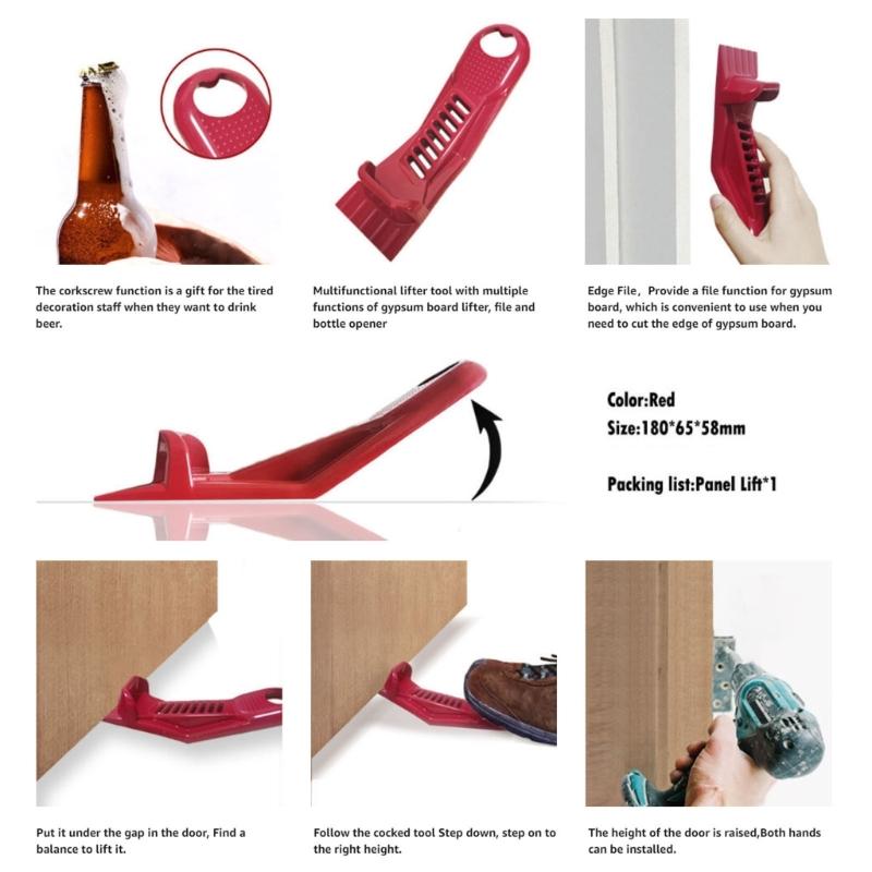 Sturdy Alloy Steel Dry Wall Panel Lifter for Effortless Door Alignment and Hanging Largest Lift Height 45mm in a Sturdy Design