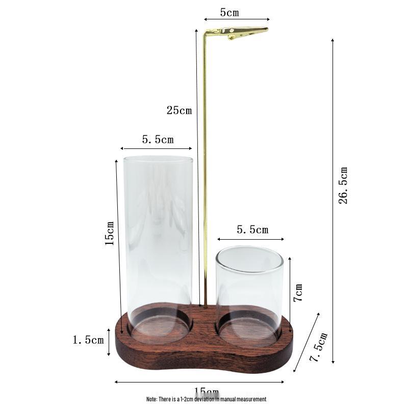 Figure-8 Glass Cup Incense Holder: Anti-Ash Meditation & Yoga Decor