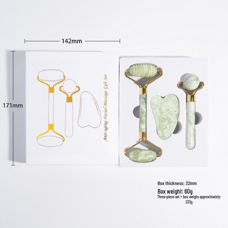 Xiuyu Jade Roller & Gua Sha Set - Gesichtsmassage Schönheitsgerät