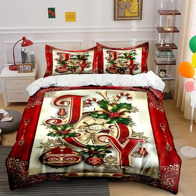Christmas Ornaments with Holly. Bedding Sets Duvet Cover Sets Duvet Covers Pillowcases(1 * Duvet Cover 2 * Pillowcases Without Duvet Insert)