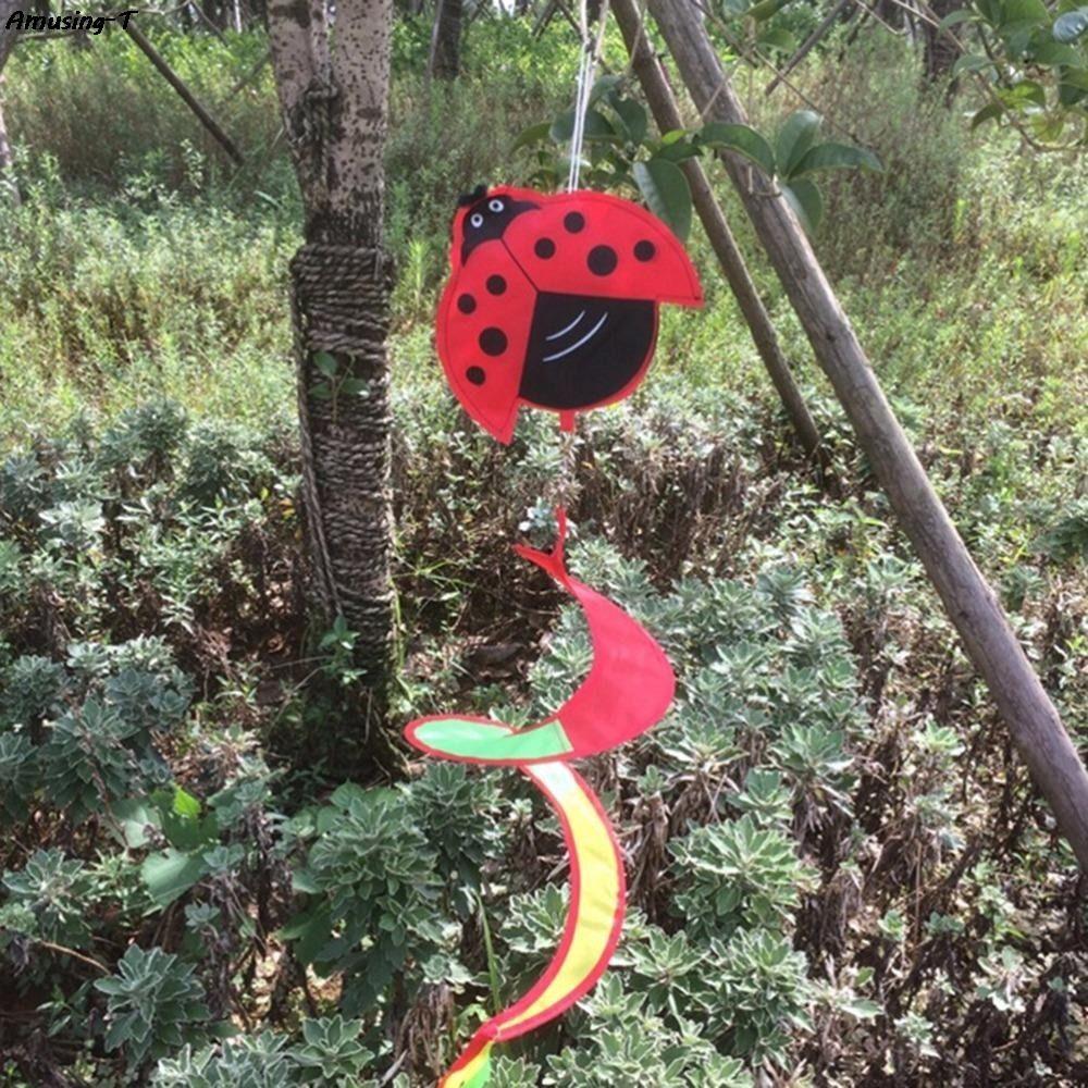 Hanging Rotate Windmill Colorful Spiral Windchimes Vintage Animal Windmill Yard Lawn