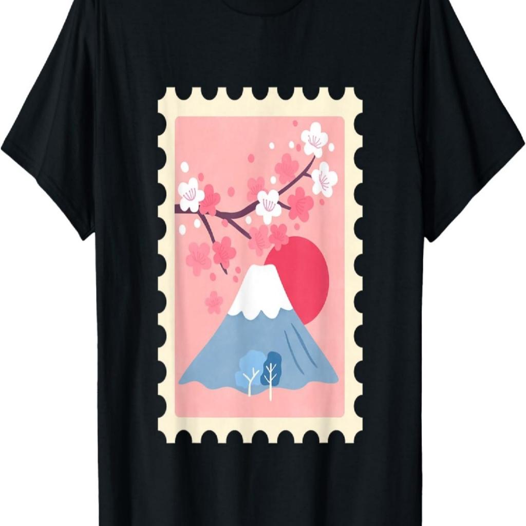 Fuji-berget - Fuji-berget Japan Körsbärsblomning Sol T-shirt(1)