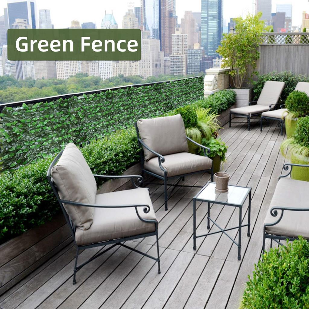 0.5x1m Dark-Colored Pothos Leaves Artificial Hedge Privacy Screen Garden Yard Faux Leaf Fence Barrier