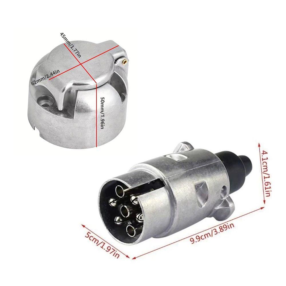 Round Adapter Towbar Trailer Plug Aluminium Zinc Zinc Alloy Towing Electrics Adapter For Caravan