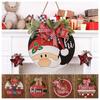 Hanging Santa Wreath Door Pendant Wood Front Door Pendant Christmas Wreaths Signs  For Front Door